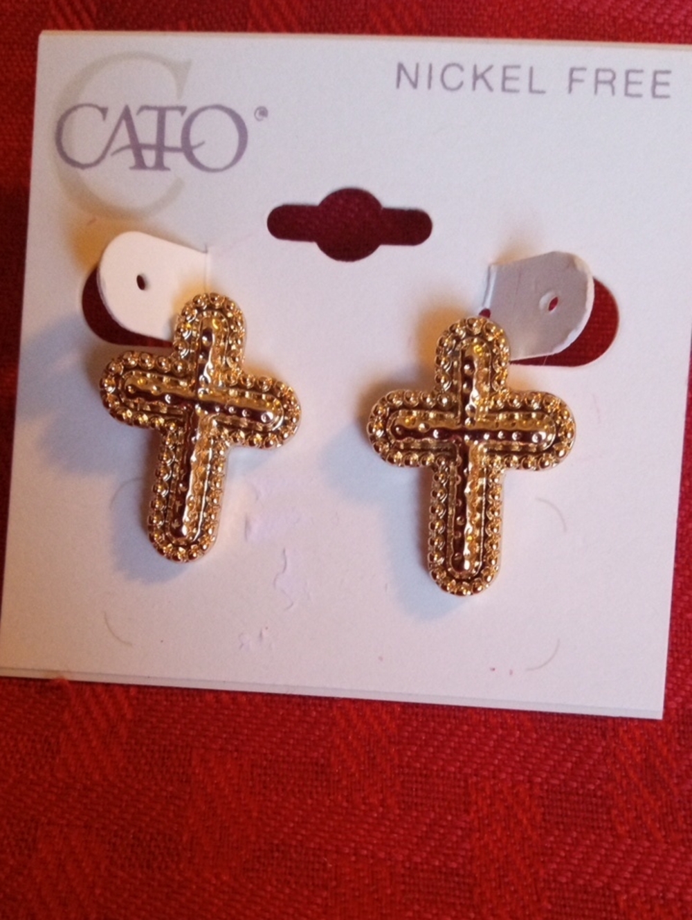 Brand New CATO Cross Earrings